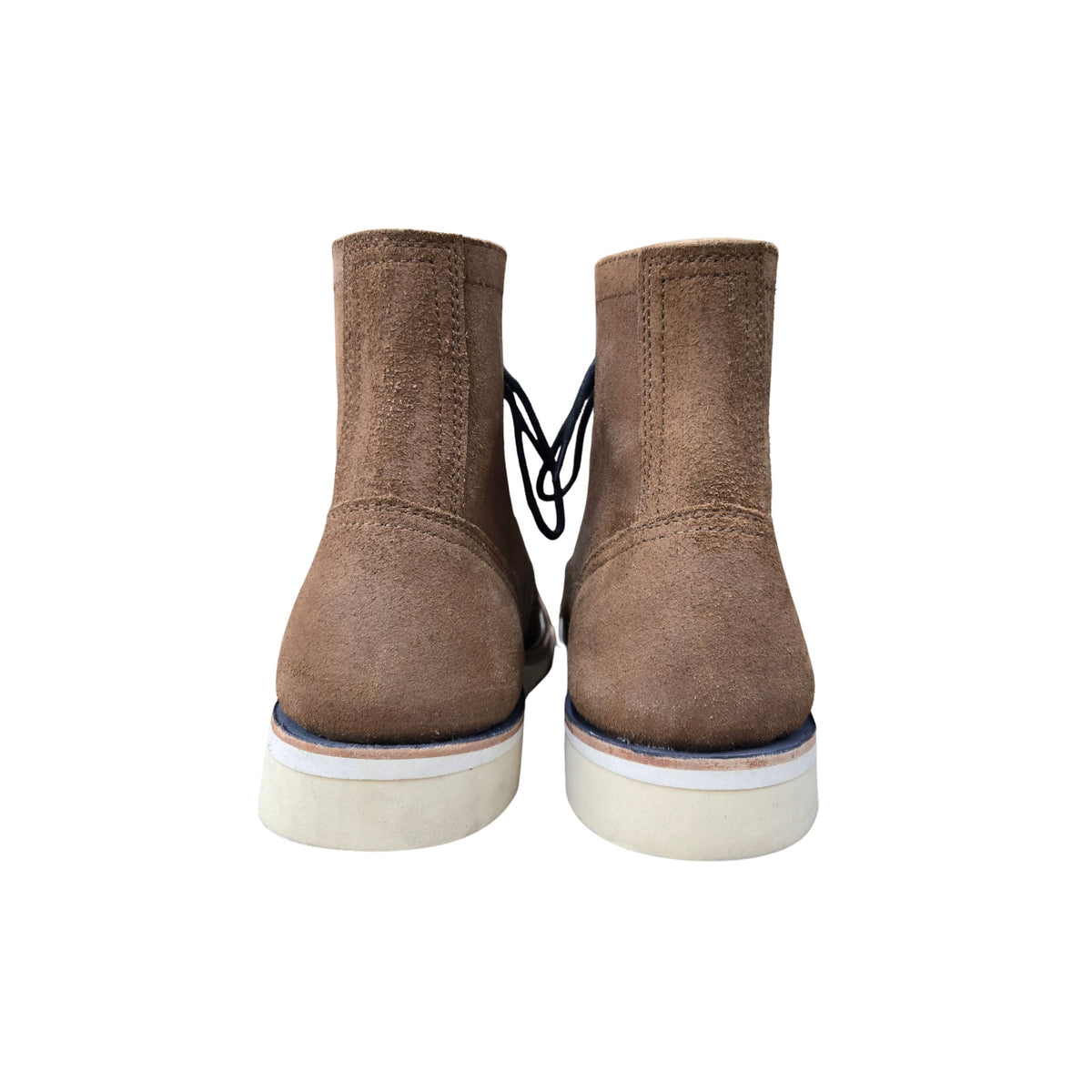 PNW, Brown leather Munson work boot, back view