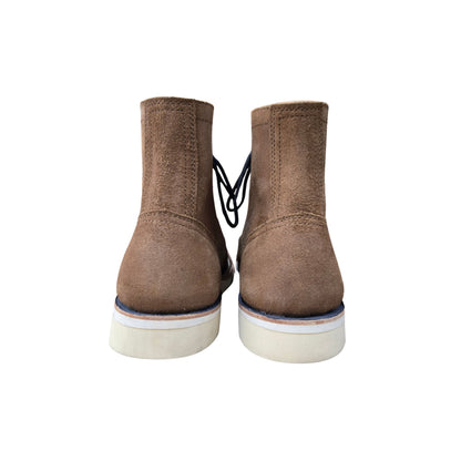 PNW, Brown leather Munson work boot, back view