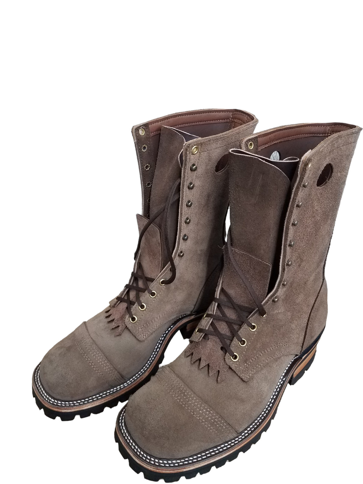 Fire work boots made with premium roughout leather by ABEBOOTS