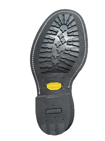 This vibram sole is timeless, with light lugs. Makes a great packer boot! Custom Boot, Handmade boot, work boot