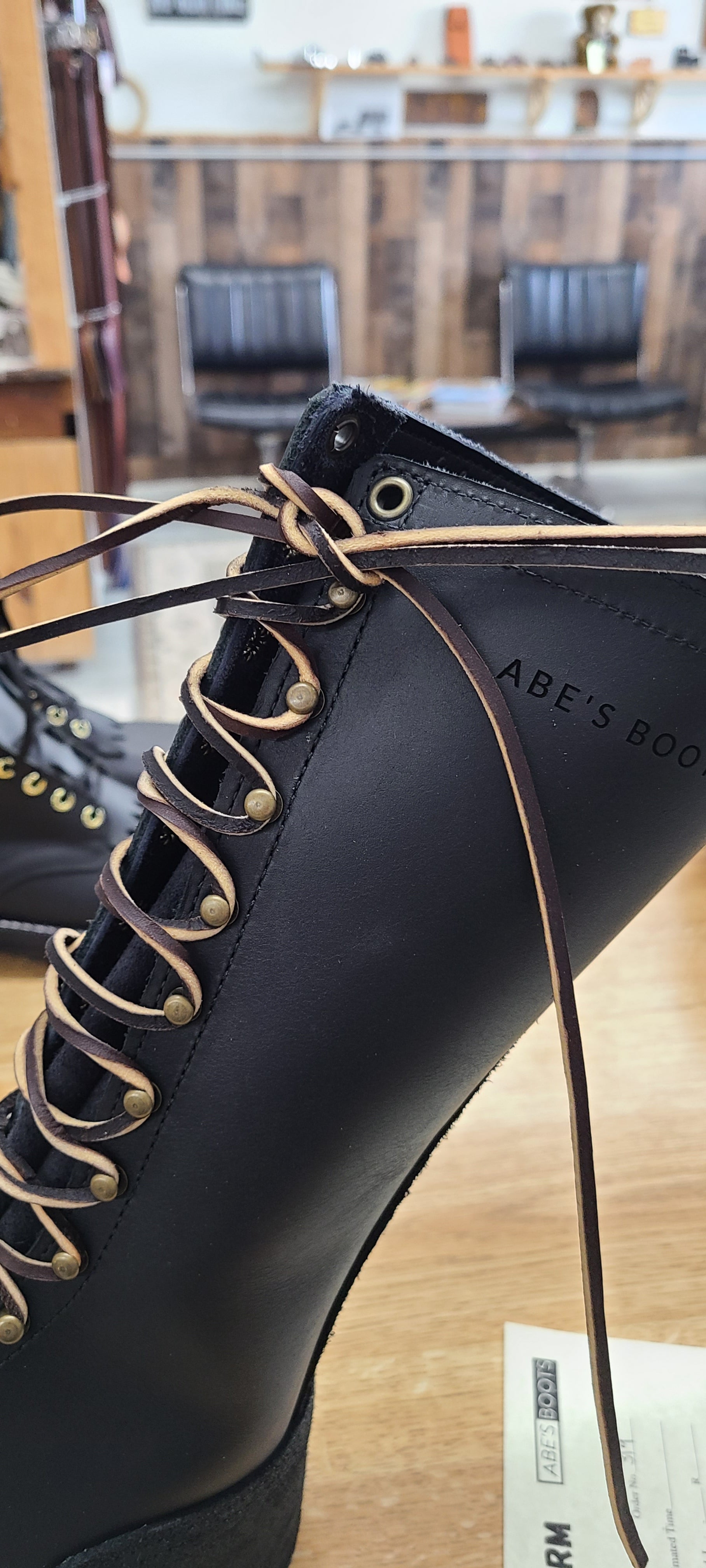 Heavy duty laces for logger fire boots- leather laces