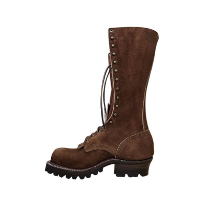 14" Logger Boot ~ Brown Rough Out