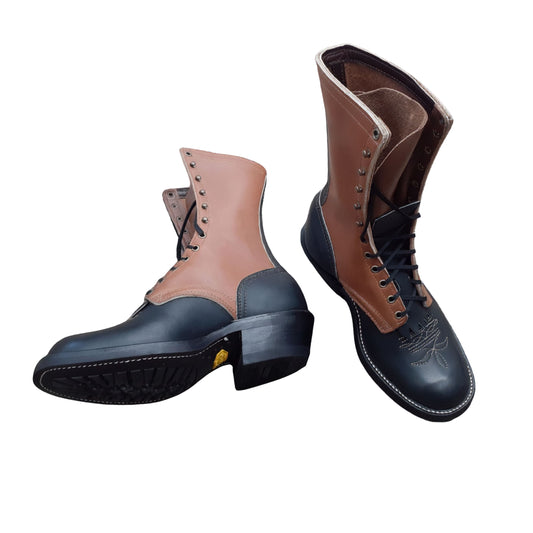 10" Rancher Boot ~ Black on Brown