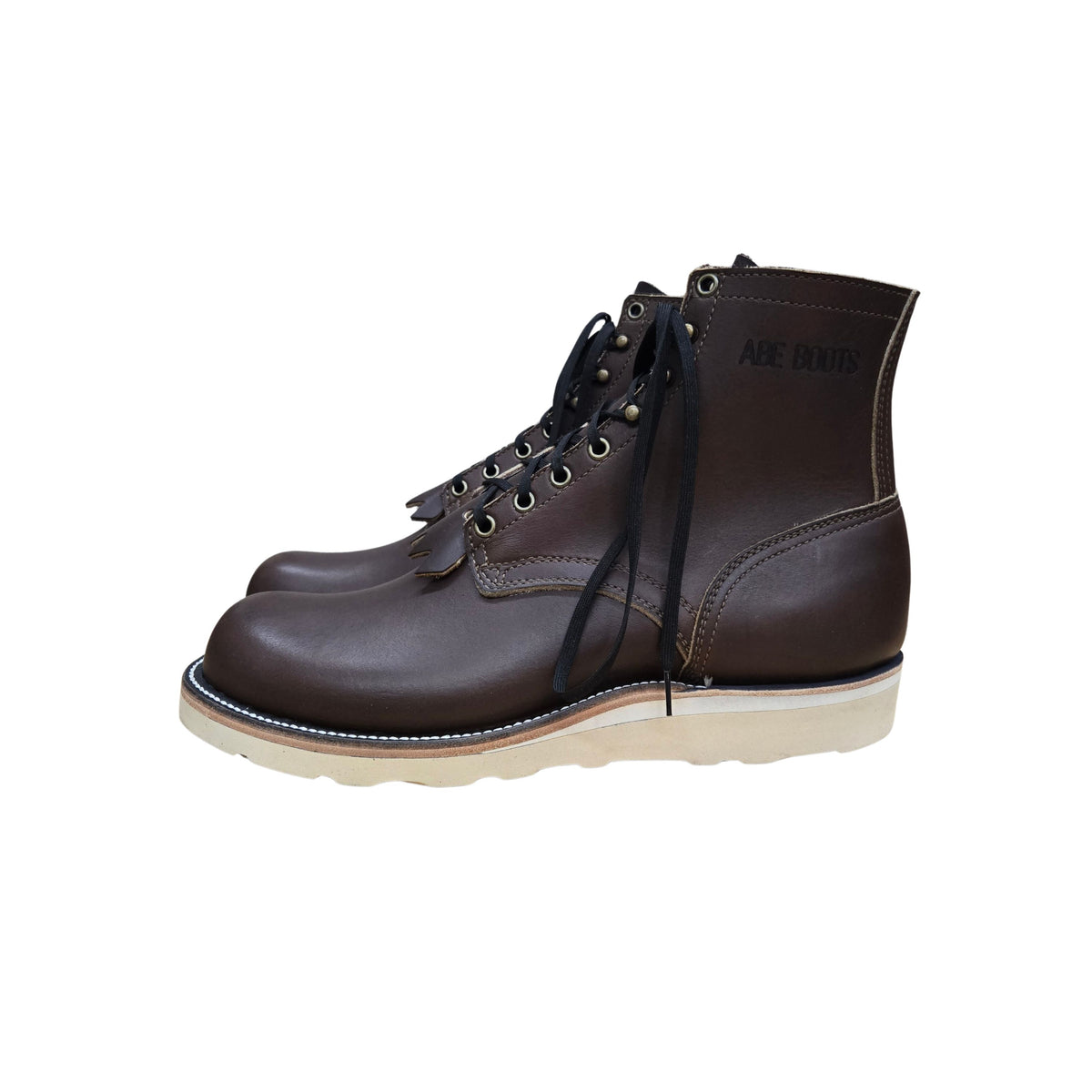 Idaho Handmade Munson workboots, ABE BOOTS, side view