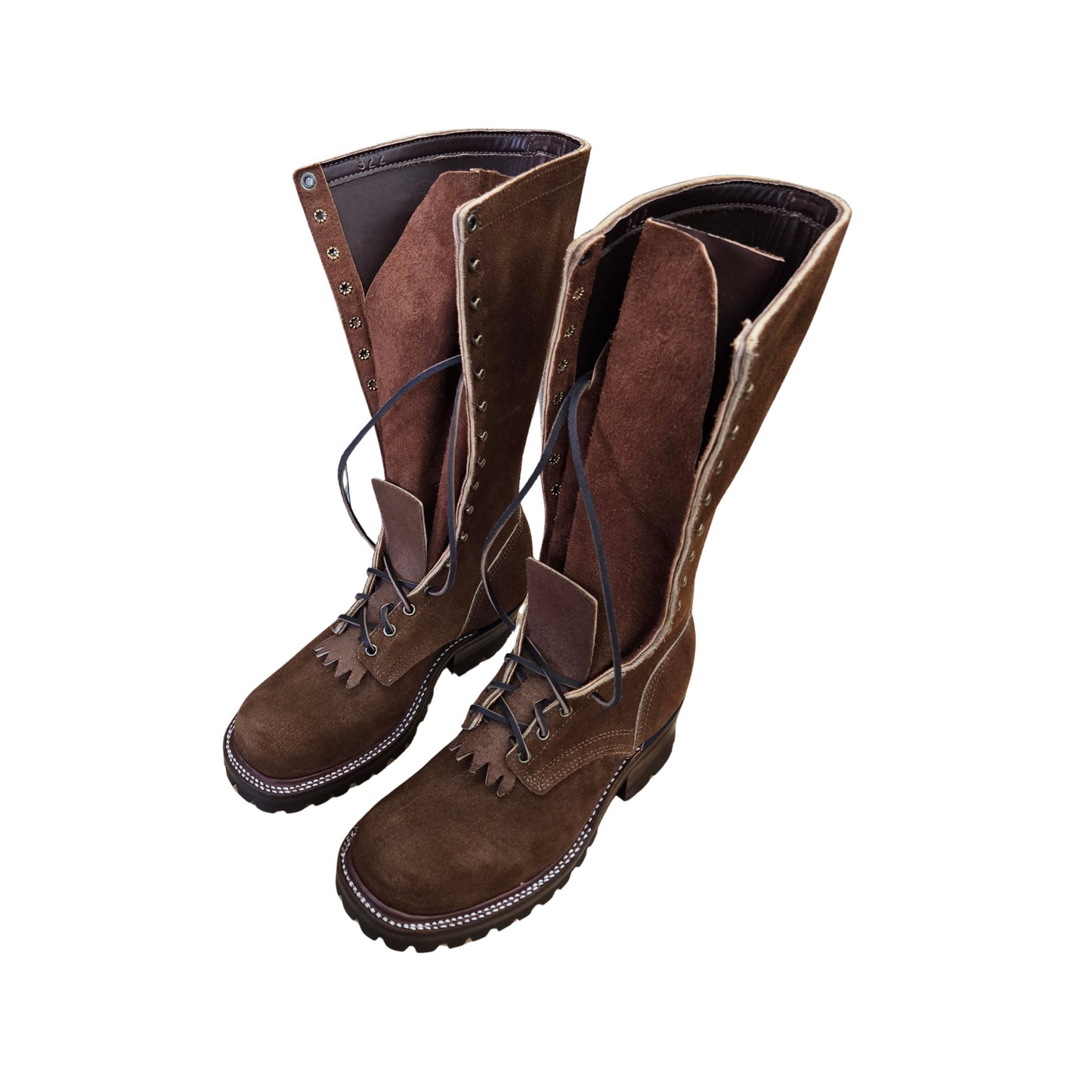14" Logger Boot ~ Brown Rough Out