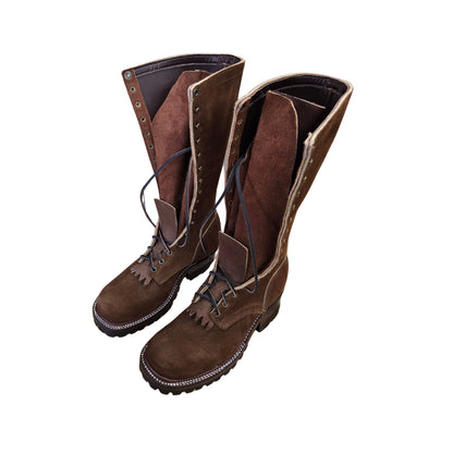 14" Logger Boot ~ Brown Rough Out