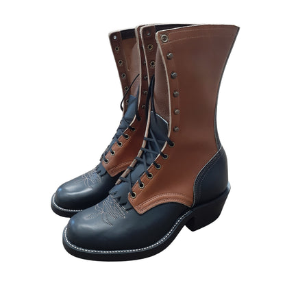 10" Rancher Boot ~ Black on Brown
