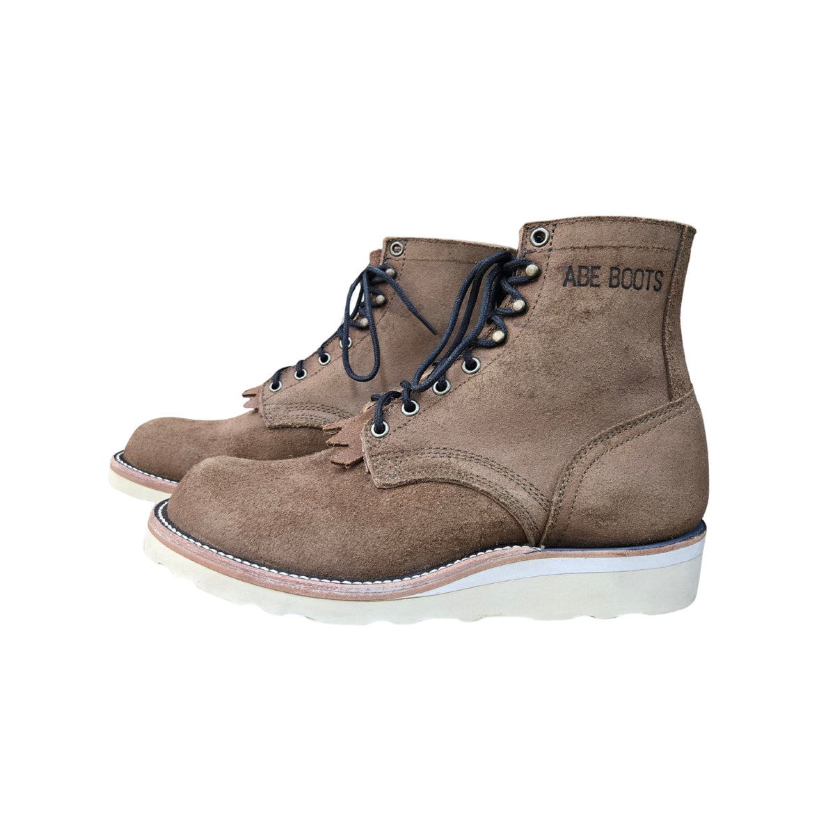 ABE BOOTS, Brown Handmade Leather  Munson boots 