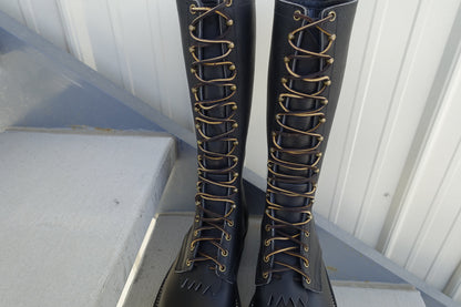long leather laces 14 inch boot laces 14" fire boots